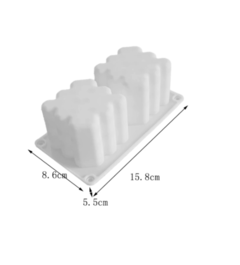 Molde 2 velas burbujas corazon - comprar online