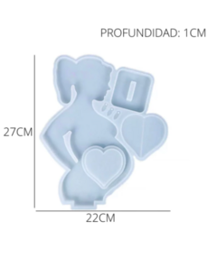 MOLDE SILICONA PORTARRETRATOS EMBARAZADA - comprar online