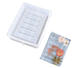 Molde jabonera rectangular acanalada