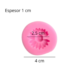 MOLDE SILICONA MINI GIRASOL SIN UN PETALO 2,5 CM - comprar online