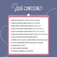 Kit resina bijou 472ML + llaveros + hueso cruz huella jarra - comprar online