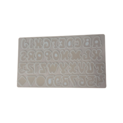 Molde silicona letras 2CM redondeadas