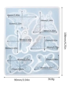 Molde silicona 6 mariposas para resina - comprar online