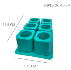 Molde silicona 6 macetas - comprar online