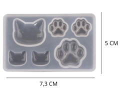 Molde silicona 3 gatitos y 3 patitas - comprar online