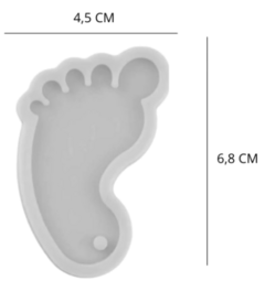 Molde silicona transparente dije llavero pie - comprar online