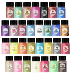Set pigmento mica powder polvo metalizado tarro x 12GR x 30U - Doctor Obra Lomas