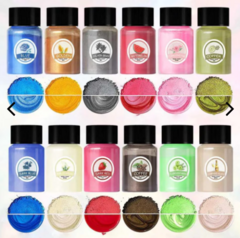 Set pigmento mica powder polvo metalizado tarro x 12GR x 30U en internet