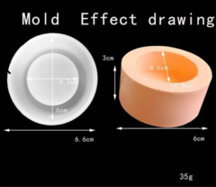 Molde silicona portavelas circular - comprar online
