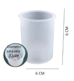 MOLDE SILICONA PORTA VELAS INDIVIDUAL 6 X 6 CM - comprar online