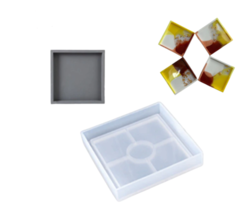 Moldes silicona posavasos cuadrado