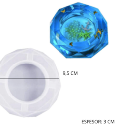Molde cenicero cristal chico - comprar online
