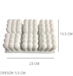 Molde plancha 6 velas jabones bubble burbujas max - comprar online