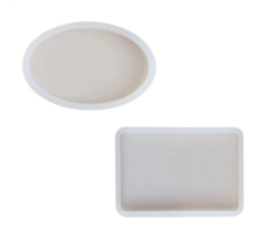 Molde silicona set oval 10,5 x7CM y rectangulo 13x8,5CM