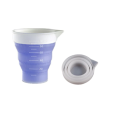 VASO MEDIDOR RETRACTIL DE SILICONA CON PICO 100 ML