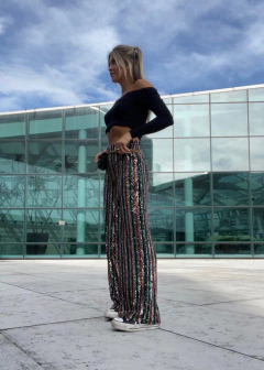 Calça Pantalona Paetê Rainbow na internet