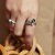 Luna ring with diamond + Mini Luna ring + Leve ring - online store