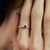 Blu Pontinho ring + Mini Folhinha ring with gold - buy online