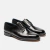 Zapato Horma Ancha Picado Negro (101024) - comprar online