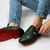Zapato de Mujer Doble Hebilla Picado Flor Verde (417554) - tienda online
