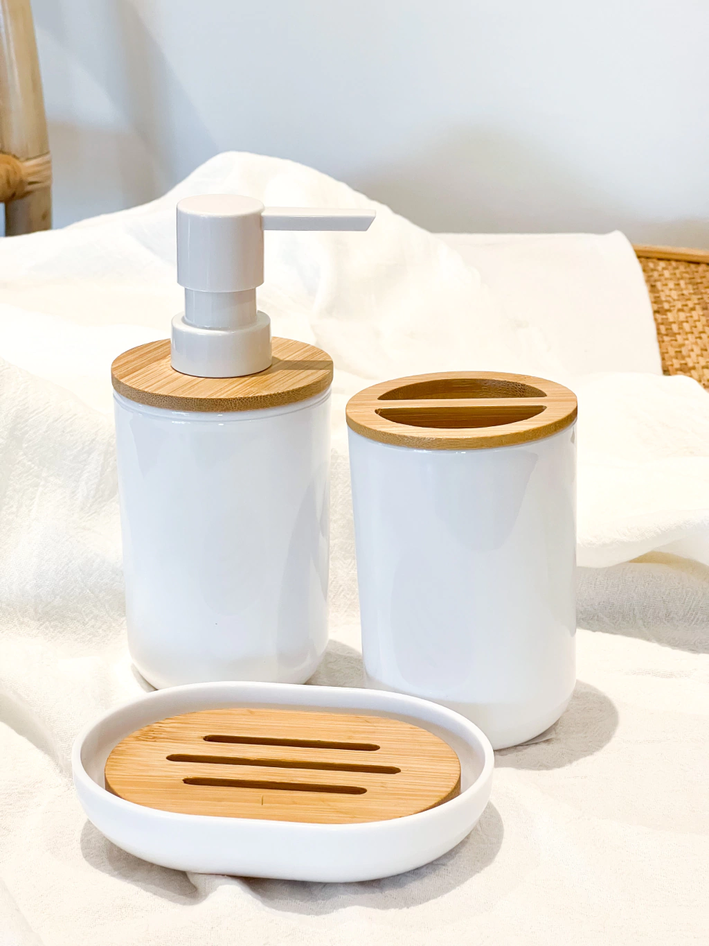 Dispenser - Vaso - Jabonera Home Blanco