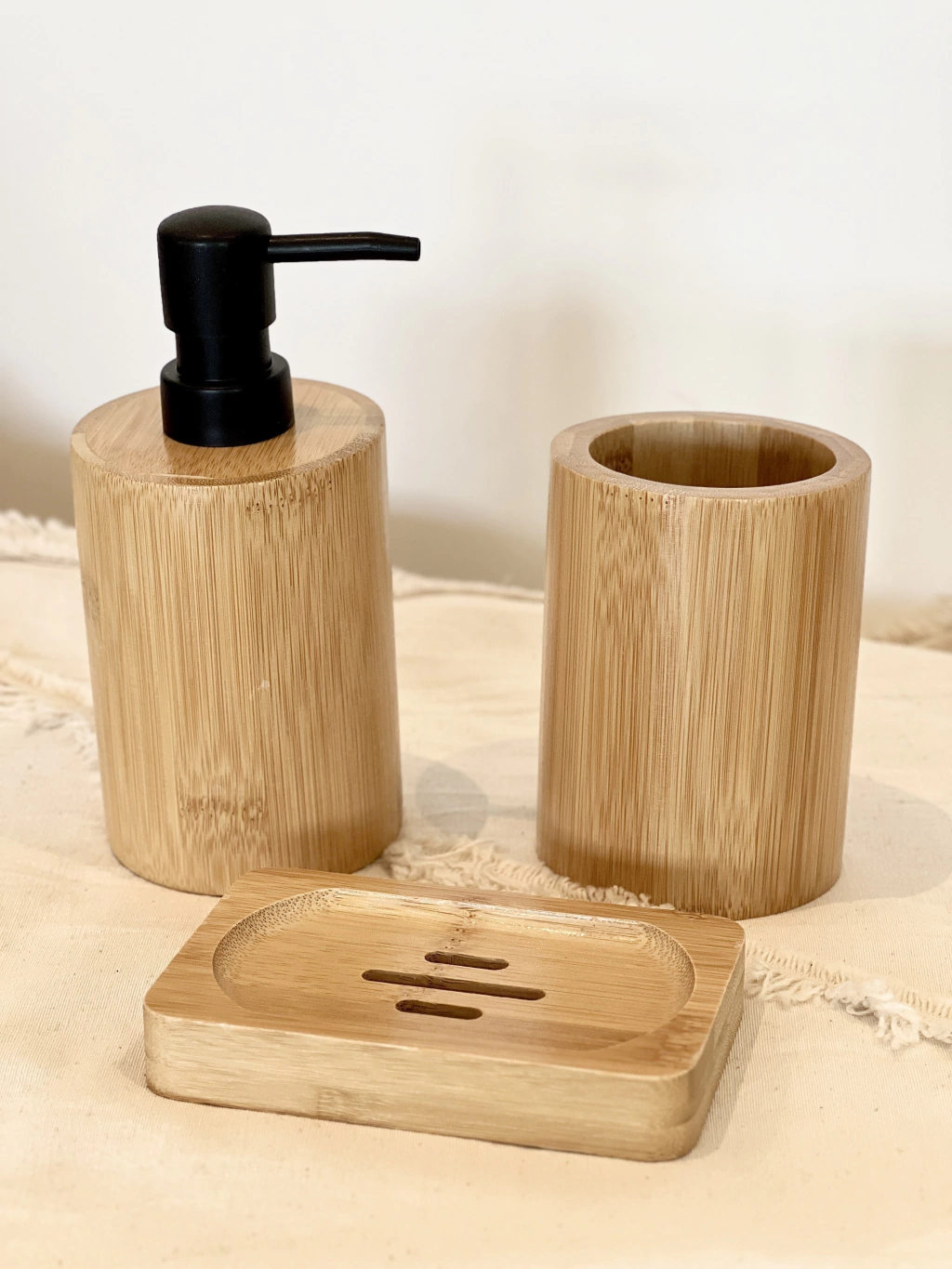 Dispenser - Vaso - Jabonera Bamboo