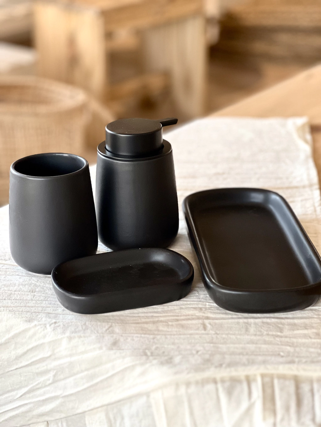 Dispenser - Vaso - Jabonera Black