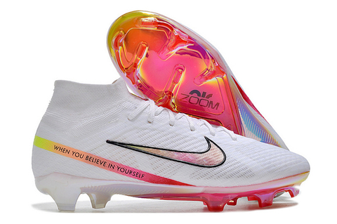 CHUTEIRA NIKE AIR ZOOM SUPERFLY 9 FG BRANCO ROSA MIX