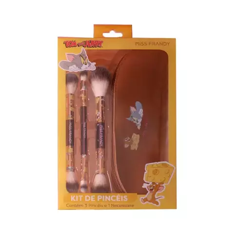 Tom&Jerry Kit de 3 pinceís duo + Necessaire - Miss Frandy