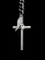 Collar Rosario Ala Cruz Metal Plata Vieja/822 - Legado