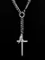 Collar Rosario Ala Cruz Metal Plata Vieja/822 - comprar online