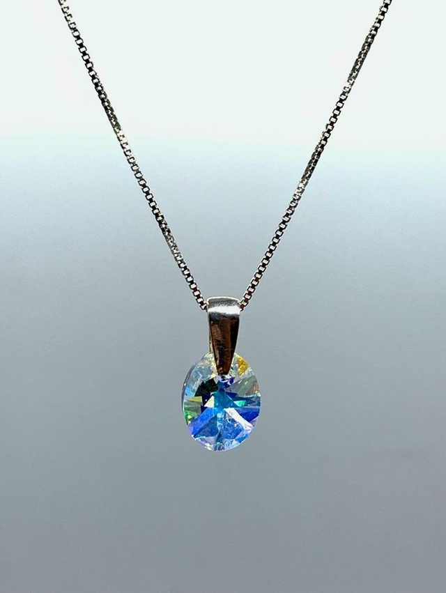 Cadena De Plata Con Dije Gota Swarovsky/2208 thumbnail 2