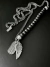 Collar Piedra Volcánica y Ala Metal color Plata Vieja/808 - Legado