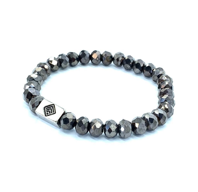 Pulsera De Cristal Facetado Tornasol Gris 19 Cm/305 thumbnail 2