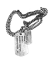 Imagen de Collar doble Chapa de Identificación Metal Plata Vieja/815