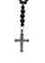Rosario de Perlas de vidrio y Volcánica con Cruz de Acero macizo/464 en internet