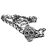 Imagen de Collar Calavera Metal Plata Vieja/816