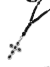 Rosario de Perlas de Vidrio y Acero Quirúrgico Cruz/462 - comprar online
