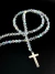 Rosario Cristal de Roca tornazolado y Cruz de Acero macizo/482 - comprar online