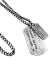 Collar doble Chapa de Identificación Metal Plata Vieja/815