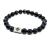 Pulsera de Piedra Agata Negra Facetada 19 cm/23 en internet