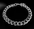 Pulsera de Acero Quirúrgico Groumet Plano 10 mm 20-22cm/111