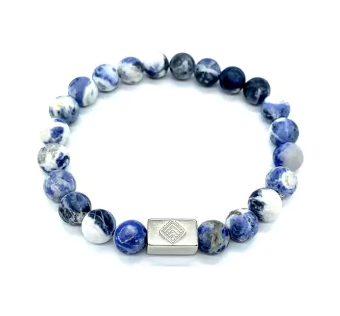 Pulsera de Piedra Sodalita Azul Opaco 19 cm/45 IMP