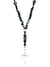 Rosario de Cristal de Roca Tornazolado Negro y Cruz de Acero/456 - comprar online