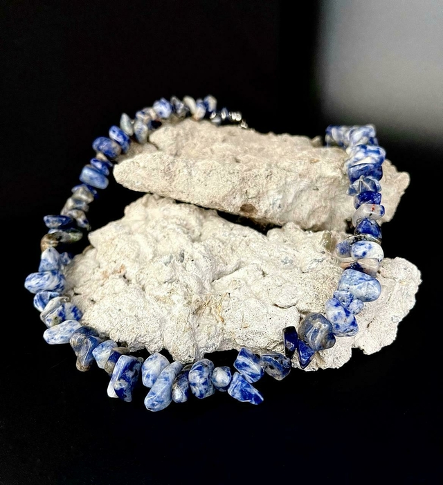 Collar Gargantilla De Escallón Piedra Sodalita 48 Cm/1708 thumbnail 2