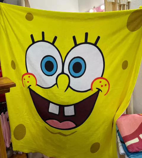 MANTA DE POLAR SOFT BOB ESPONJA 1,50 X 1,50