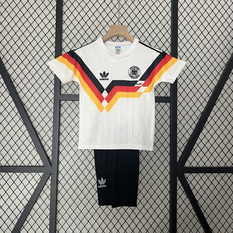 Kit infantil Alemanha I 1990 - Torcedor Adidas - Branco