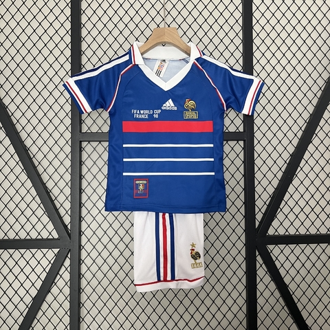 Kit infantil França I 1998 - Torcedor Adidas - Azul
