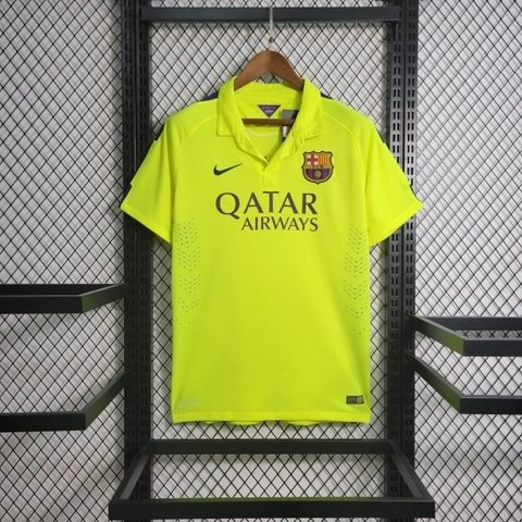 Camisa Retrô Barcelona III 2014/15 - Torcedor Nike Masculina - Verde limão - comprar online