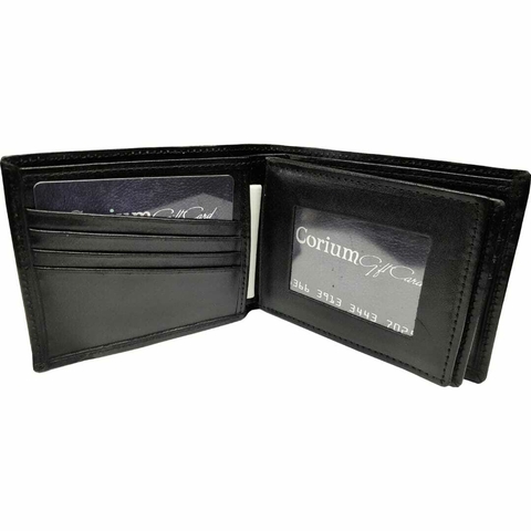 Amplia billetera de cuero liso (234) - comprar online